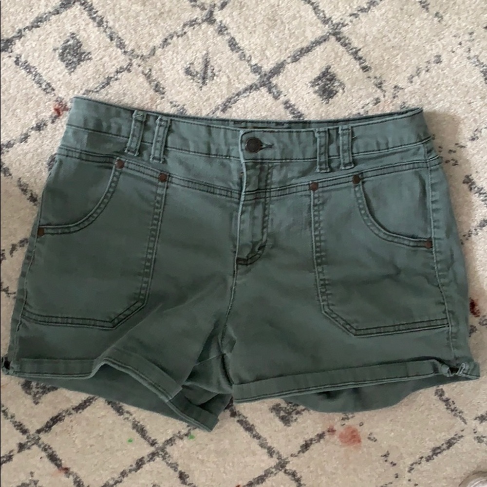 Army green shorts